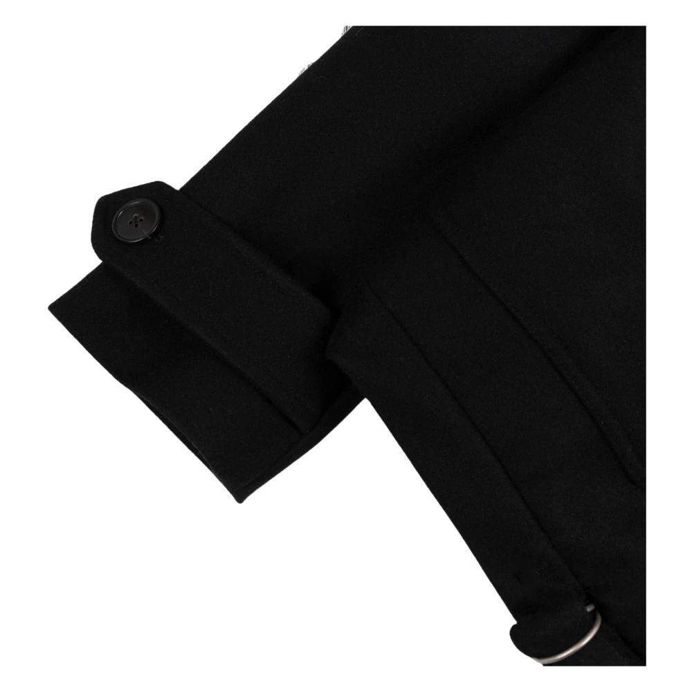 Dries Van Noten Zwarte Blouson Jas met Ritszakken Black Heren