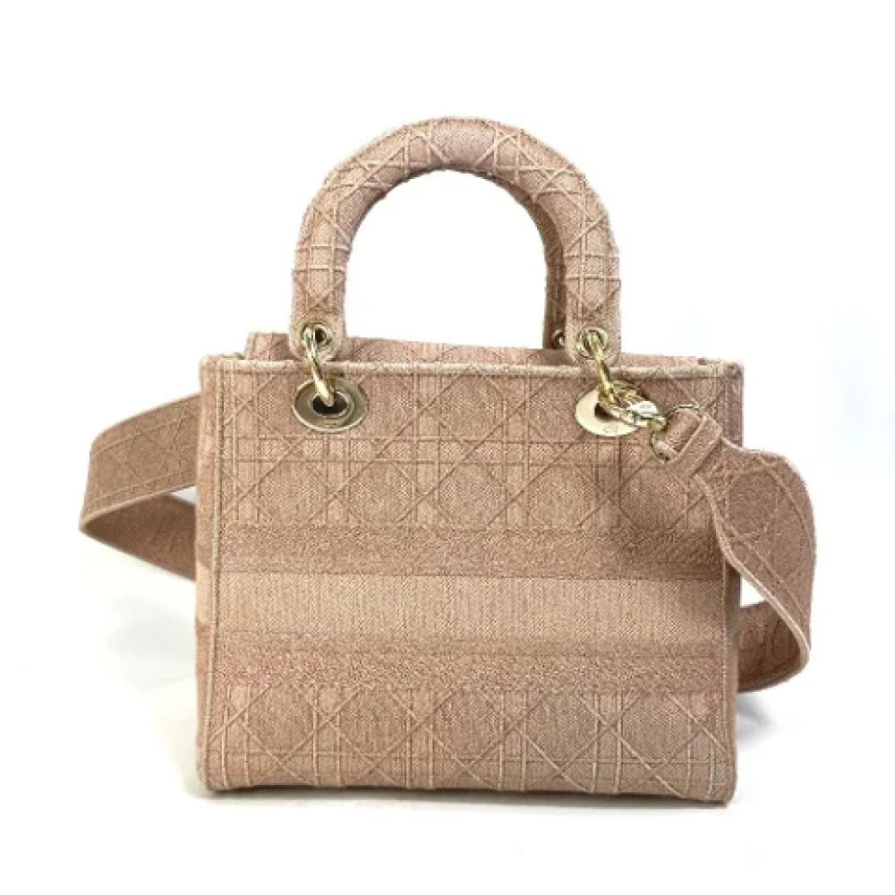 Dior Vintage Pre-owned Cotton dior-bags Pink Dames