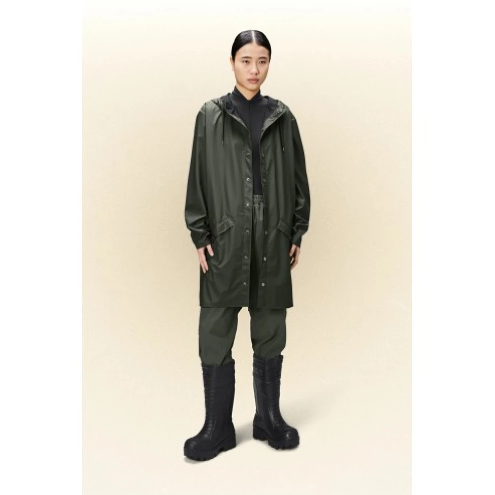 Rains Lange Jas Green Dames