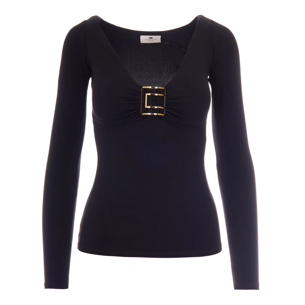 Elisabetta Franchi Donna Nero Top, S, New,