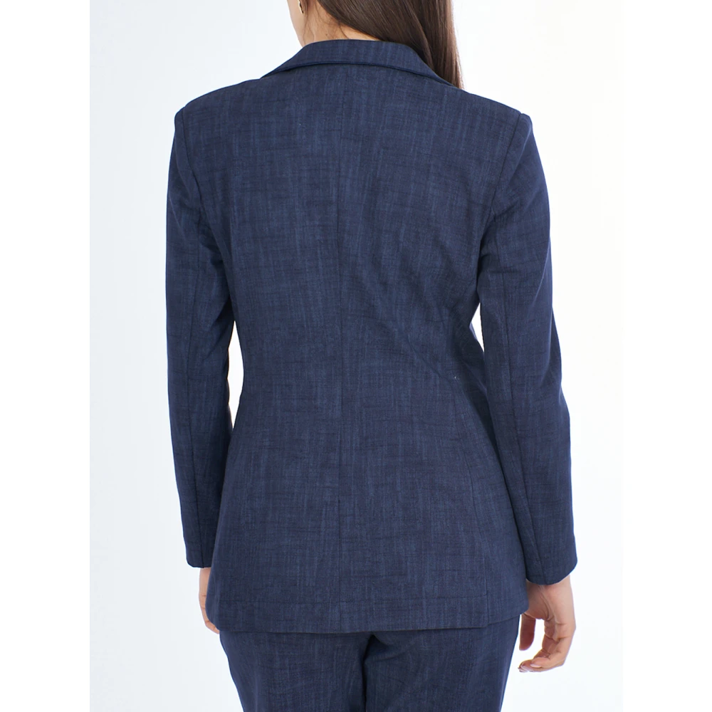 YES ZEE Blauwe Damesblazer Elegant Verfijnd Blue Dames