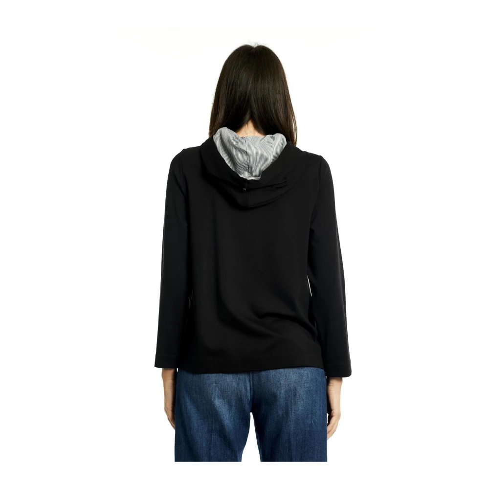 Marina Rinaldi Stijlvolle Fleece Trui Black Dames