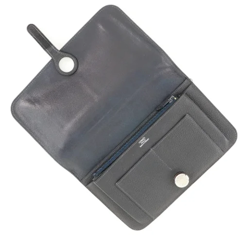 Hermès Vintage Pre-owned Leather wallets Black Dames