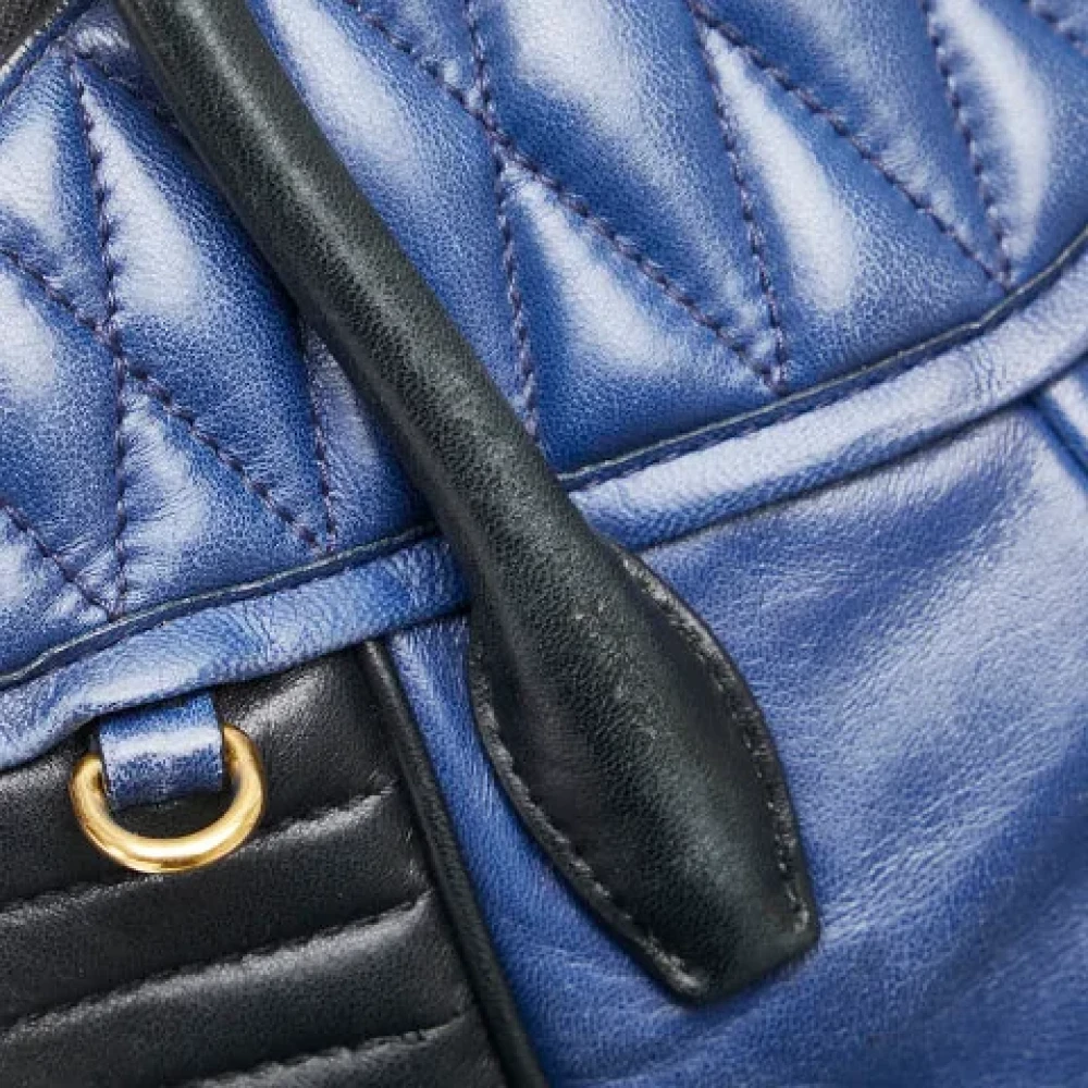 Miu Pre-owned Leather handbags Blue Dames