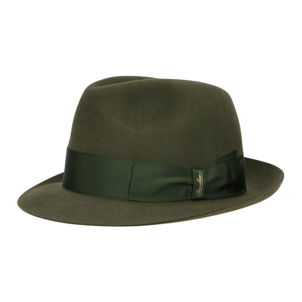 Borsalino Vilt Kleine Rand Hoed Green Heren