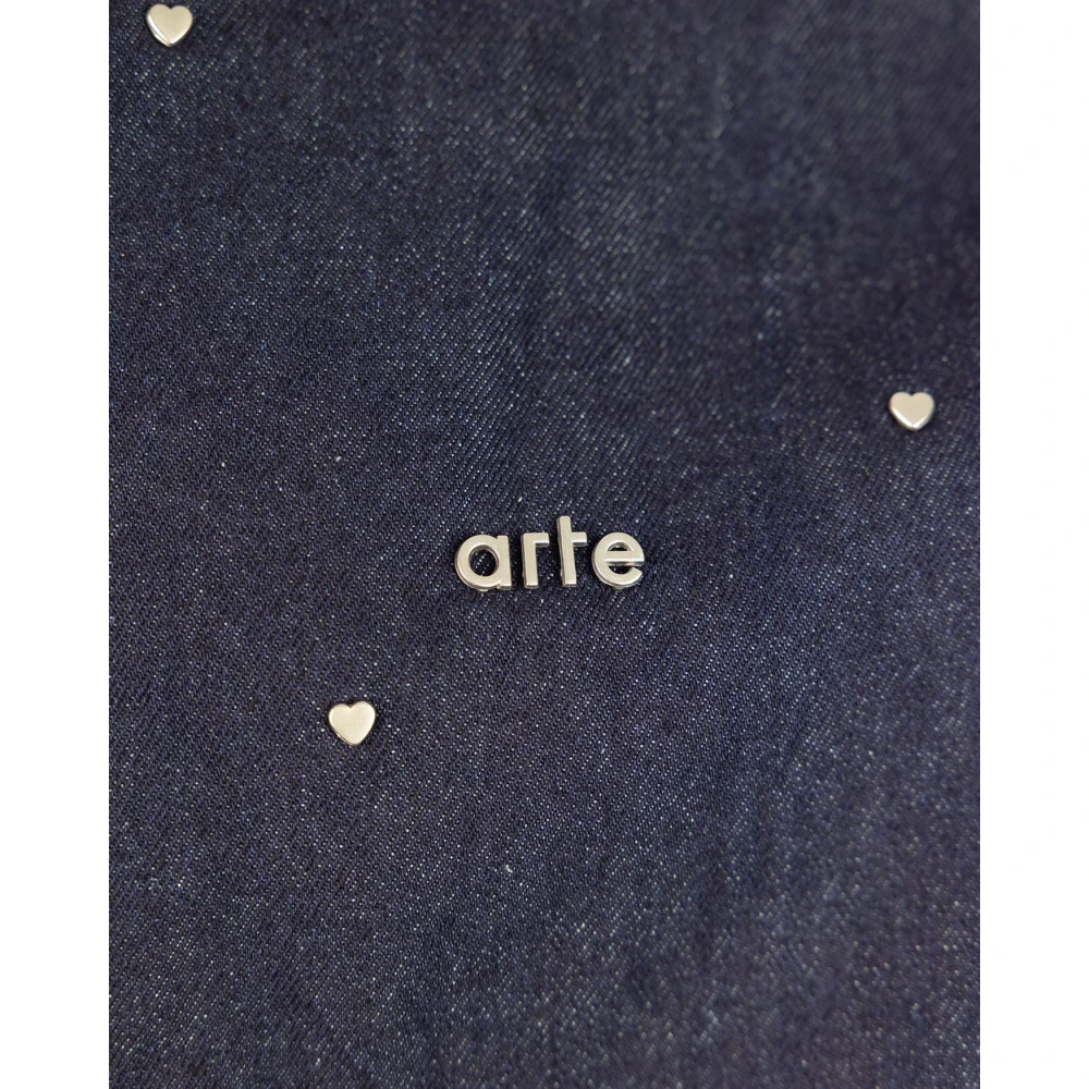 Arte Antwerp Heart Denim Jacket Blue Heren