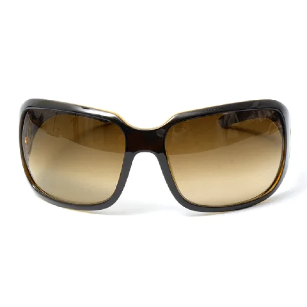 Chanel Vintage Pre-owned Plastic sunglasses Brown Dames