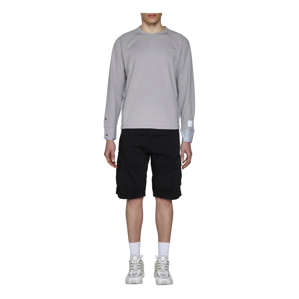 C.P. Company Metropolis Sweater met Appliqué Logo Gray Heren