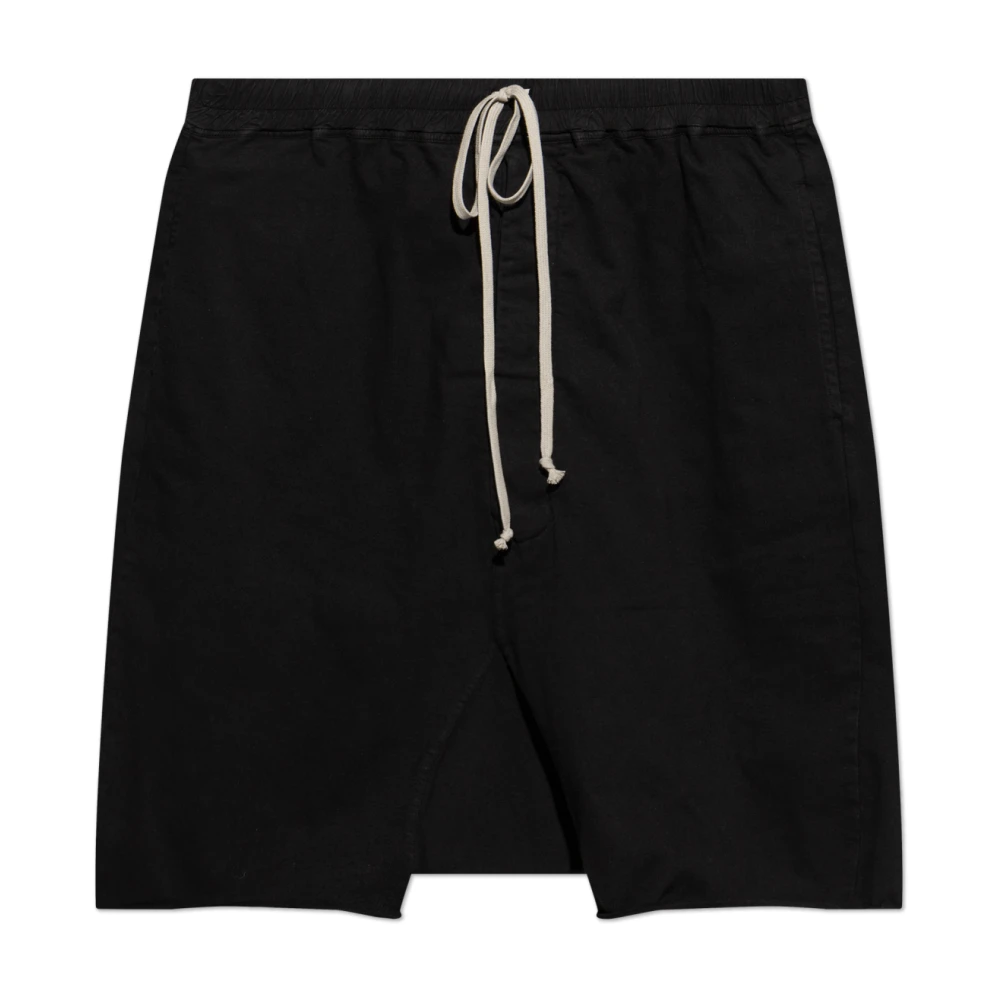 Rick Owens Cotton Shorts Black Heren