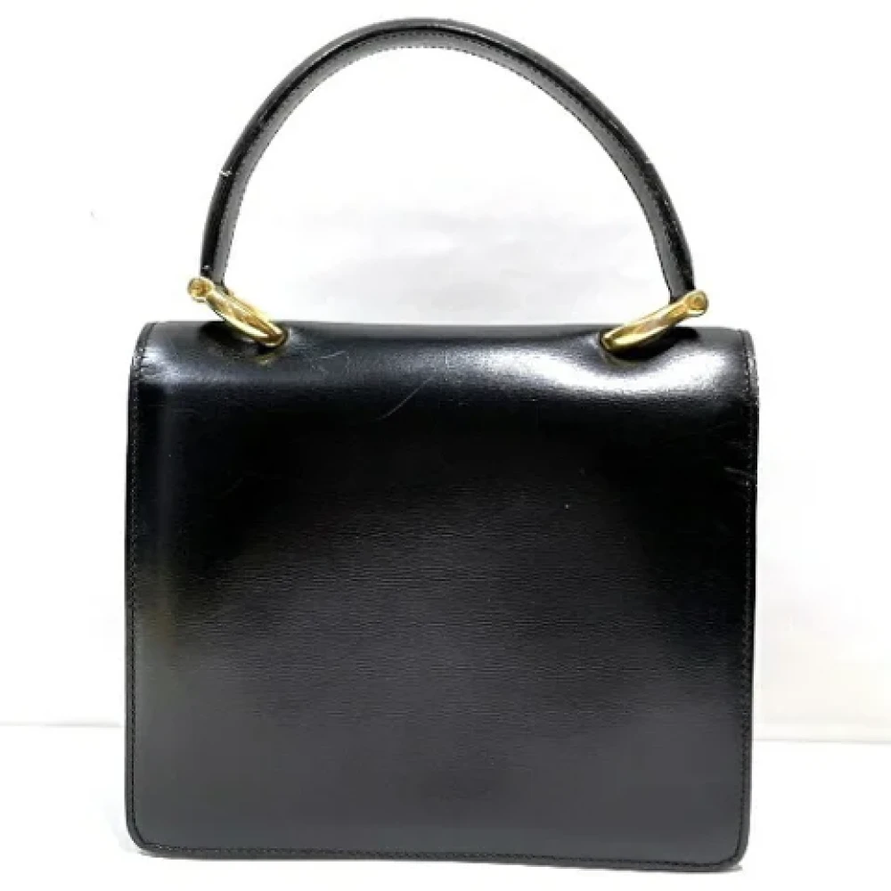 Celine Vintage Pre-owned Leather handbags Black Dames