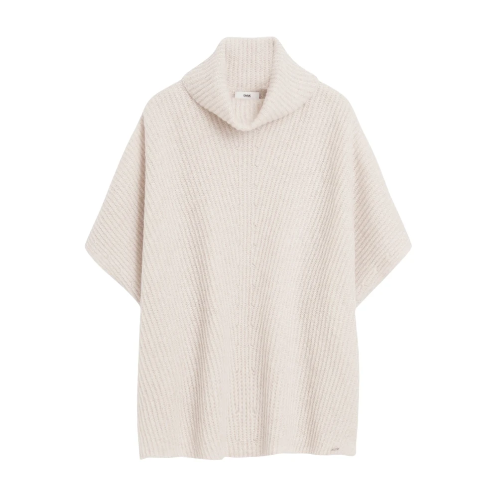 CINQUE Zachte Gebreide Poncho voor Gelaagdheid Beige Dames