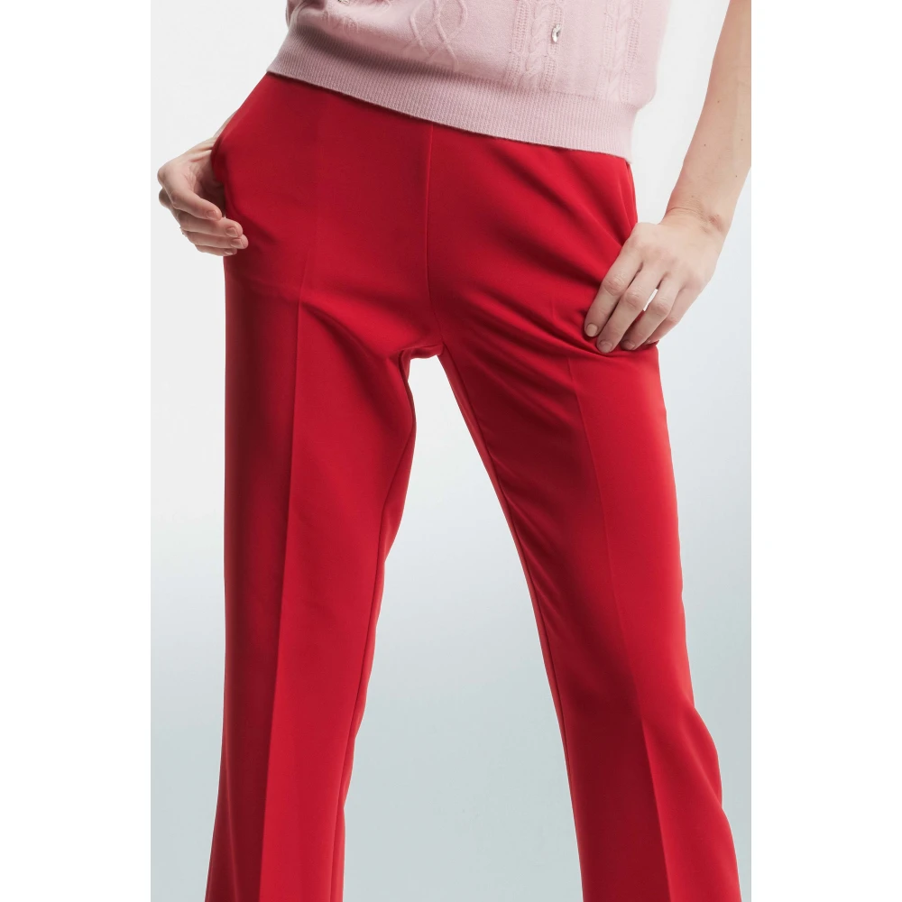 Kocca Klassieke broek met elegante tailleband Red Dames