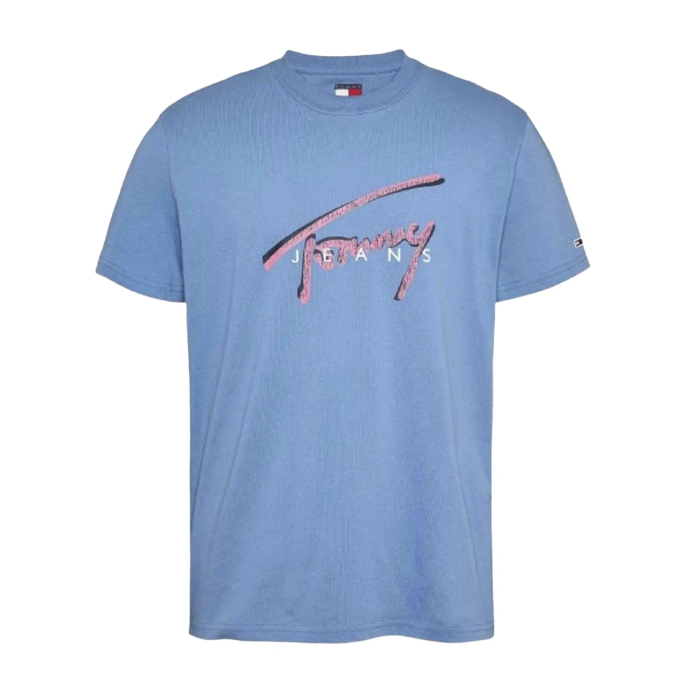 Tommy Jeans Blauw Regular Fit Katoenen T-shirt Blue Heren