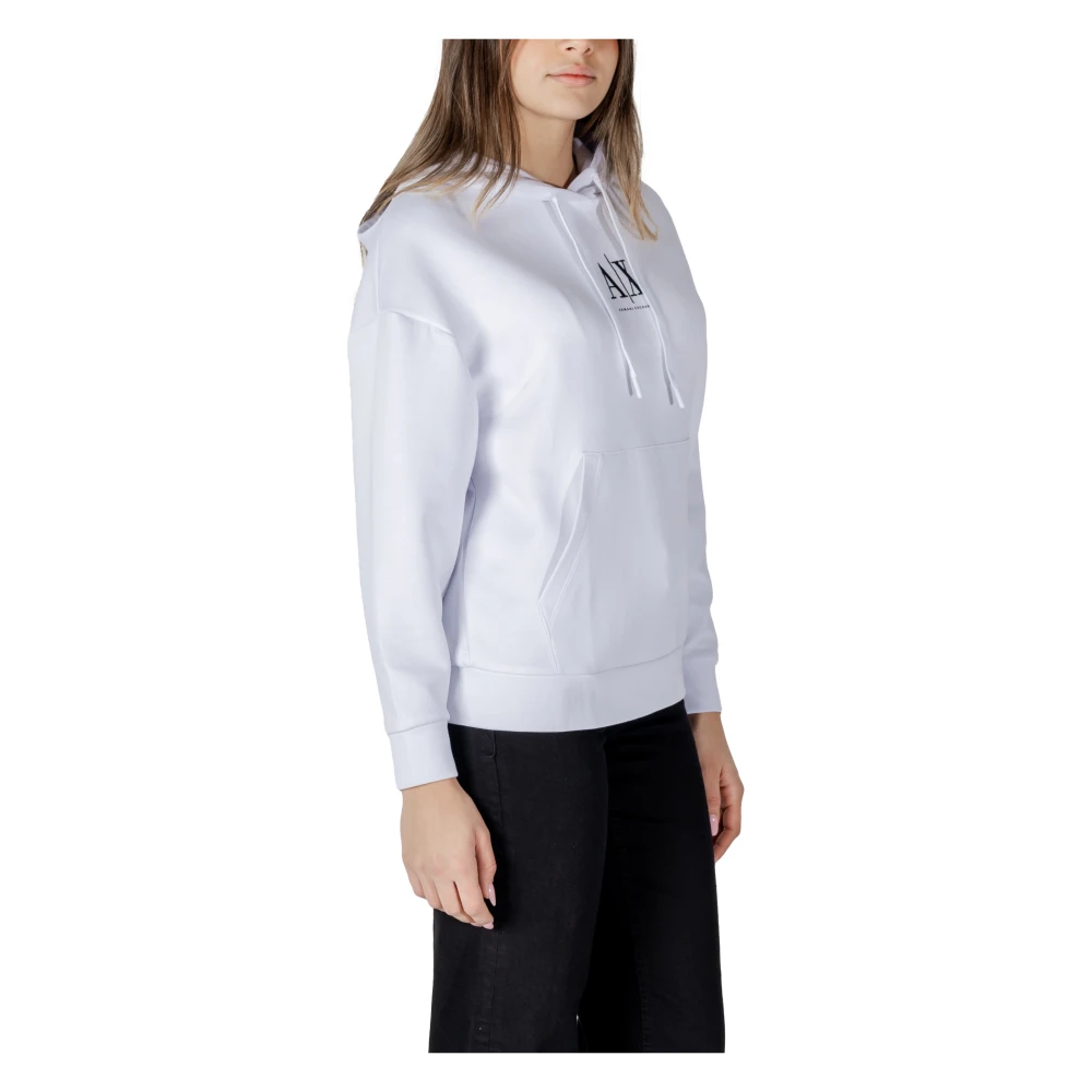 Armani Exchange Casual Capsulate Sweatshirt voor vrouwen White Dames