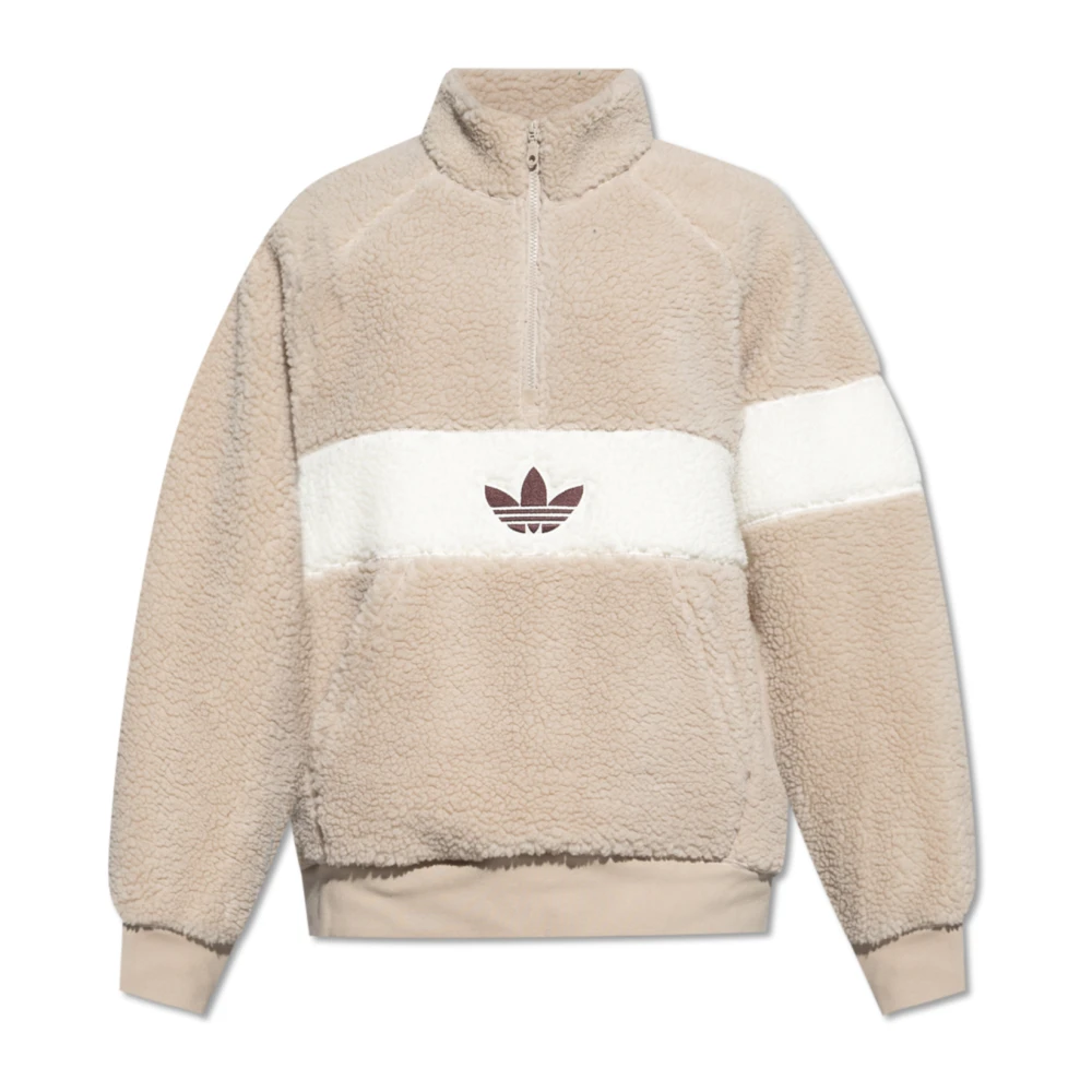adidas Originals Fleece sweatshirt met logo Beige Heren