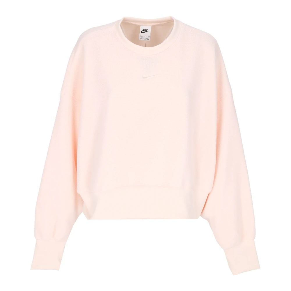 Nike Plush Mod Crop Crewneck Sweatshirt Pink Dames