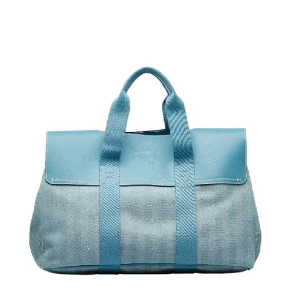Hermès Vintage Pre-owned Cotton handbags Blue Dames