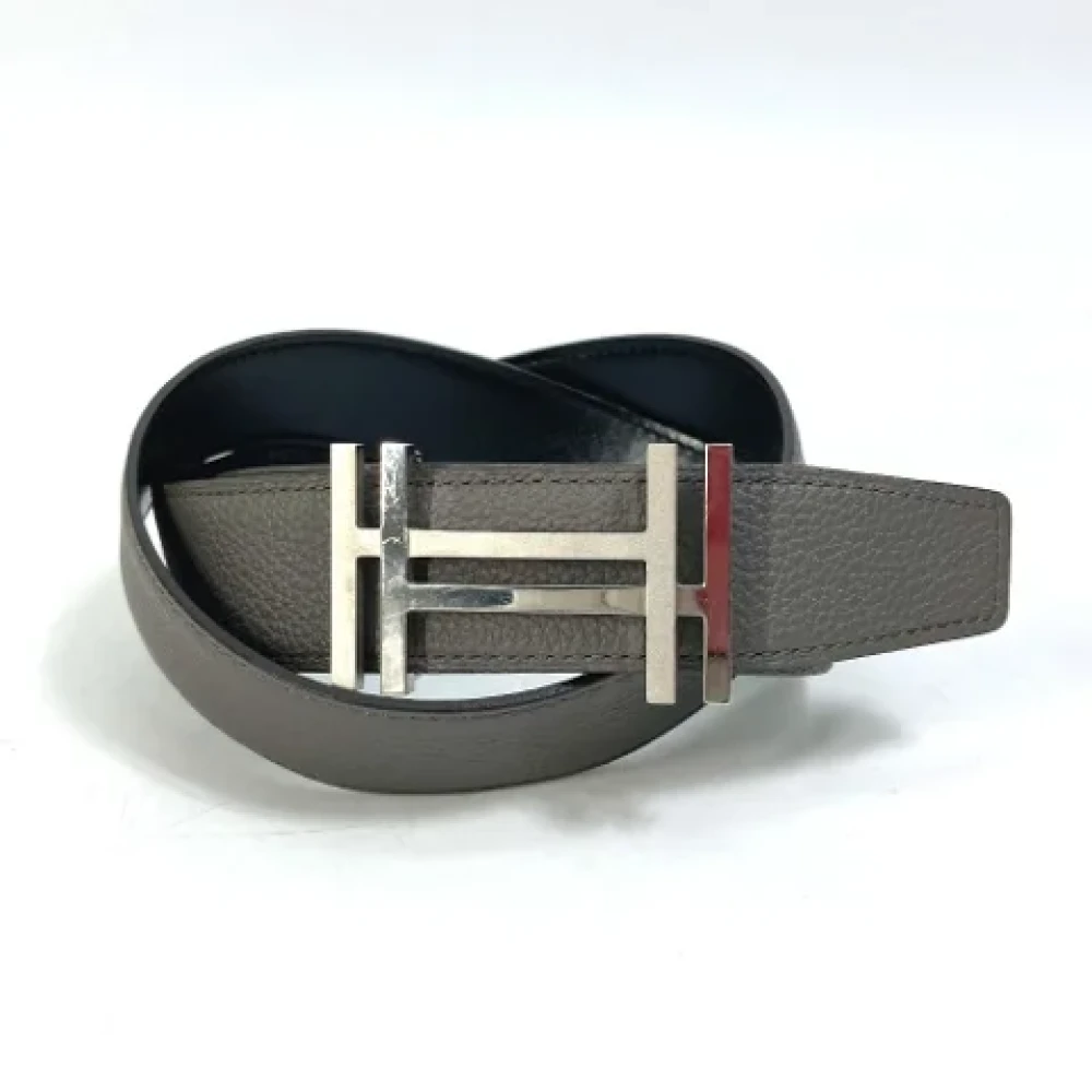Hermès Vintage Pre-owned Leather belts Gray Dames