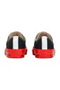 baskets-basses-en-toile-noire-semelle-rouge