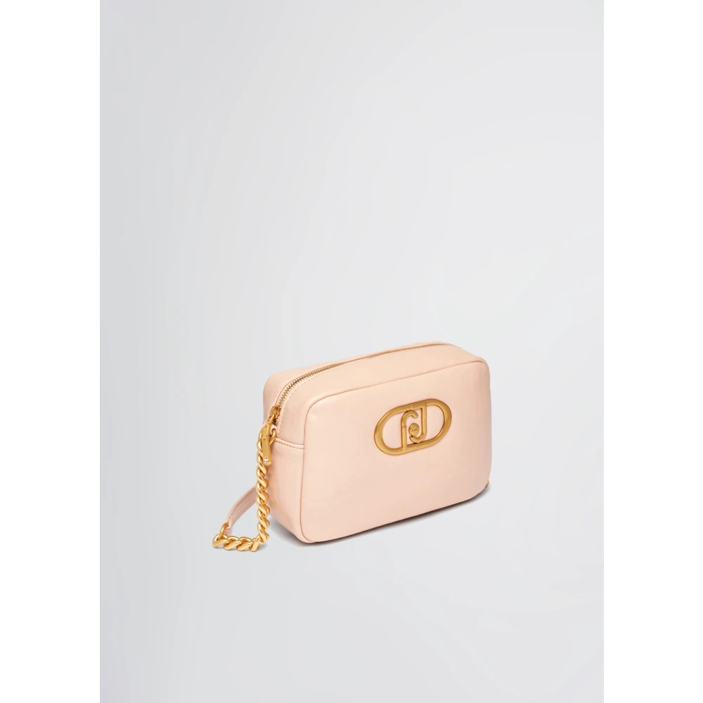 Liu Jo Schoudertas met kettingriem en metalen letters Pink Dames