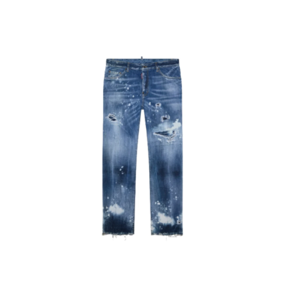 Dsquared2 Blue Trendy 5-Pocket Trousers - Male - Slim Fit Jeans - M - Jeans