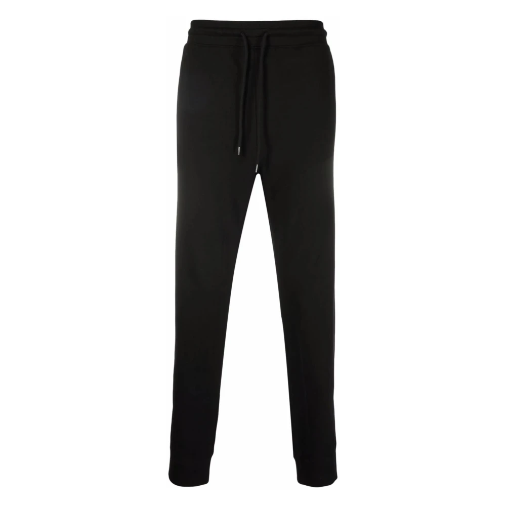 C.p. Company Men's Black Diagonal Raised Fleece Cargo Sweatpants