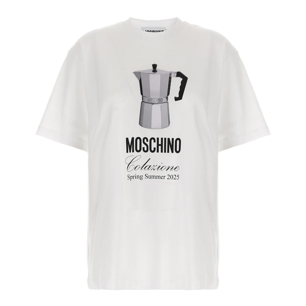 Moschino Hombre Blanco Camisetas, Talla: S