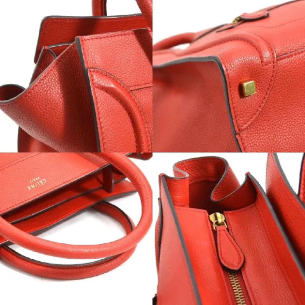 Celine Vintage Pre-owned Leather celine-bags Red Dames