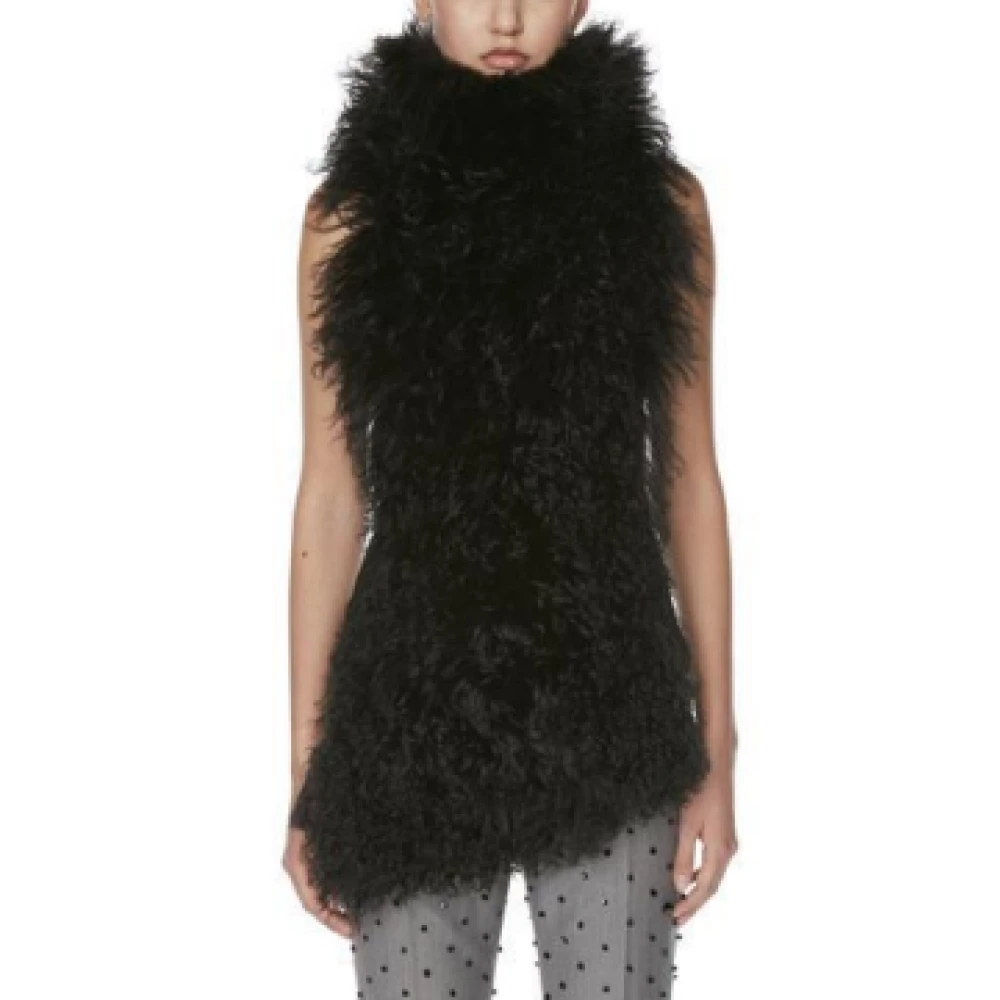 Alexander mcqueen Zwarte Top met Unieke Stijl Black Dames