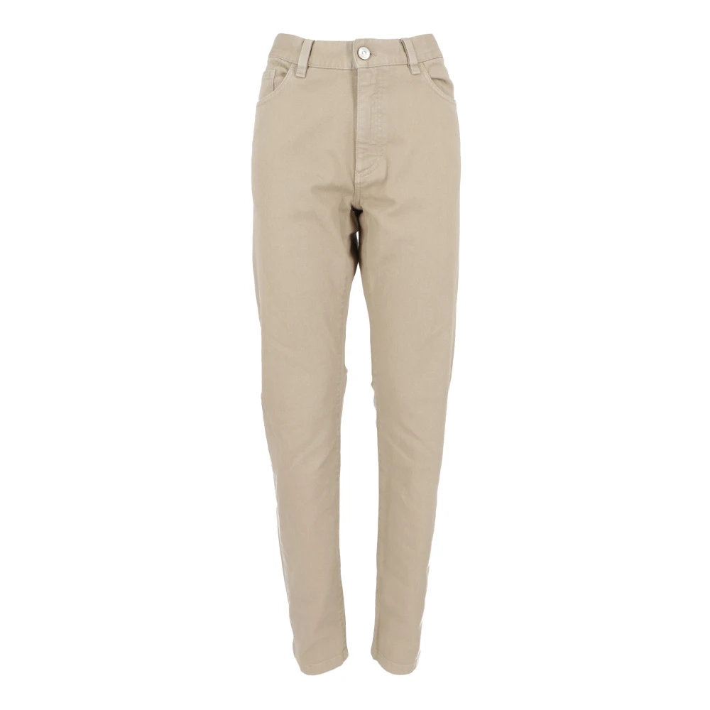 Ermenegildo Zegna Slim Fit Formele Broek Beige Heren