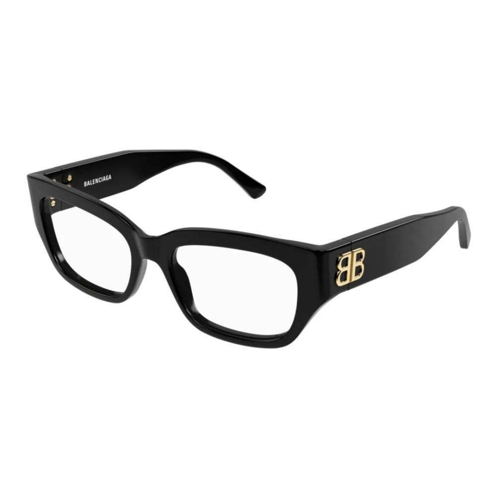 Balenciaga Unisex Black Glasses, 54 Mm, Squared Eyeglasses