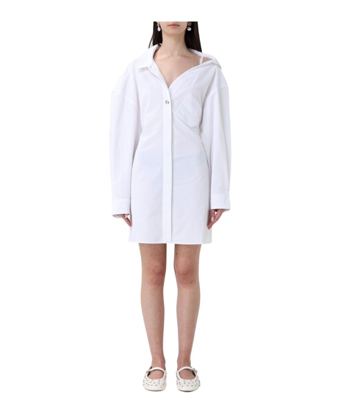 robe-midi-blanche-avec-plis