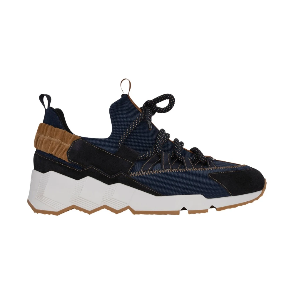 Pierre Hardy Nylon Trek Sneakers met Grafisch Leer Heren Schoenen Blauw