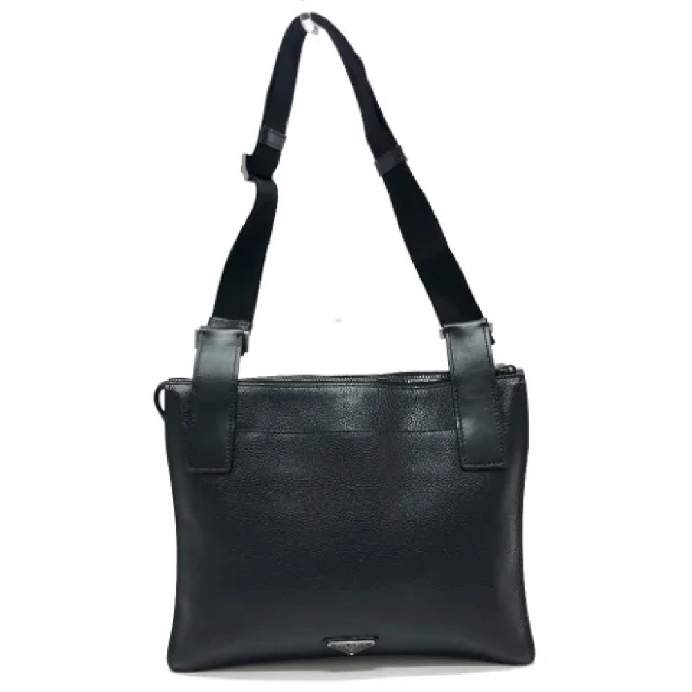 Prada Vintage Pre-owned Leather prada-bags Black Dames