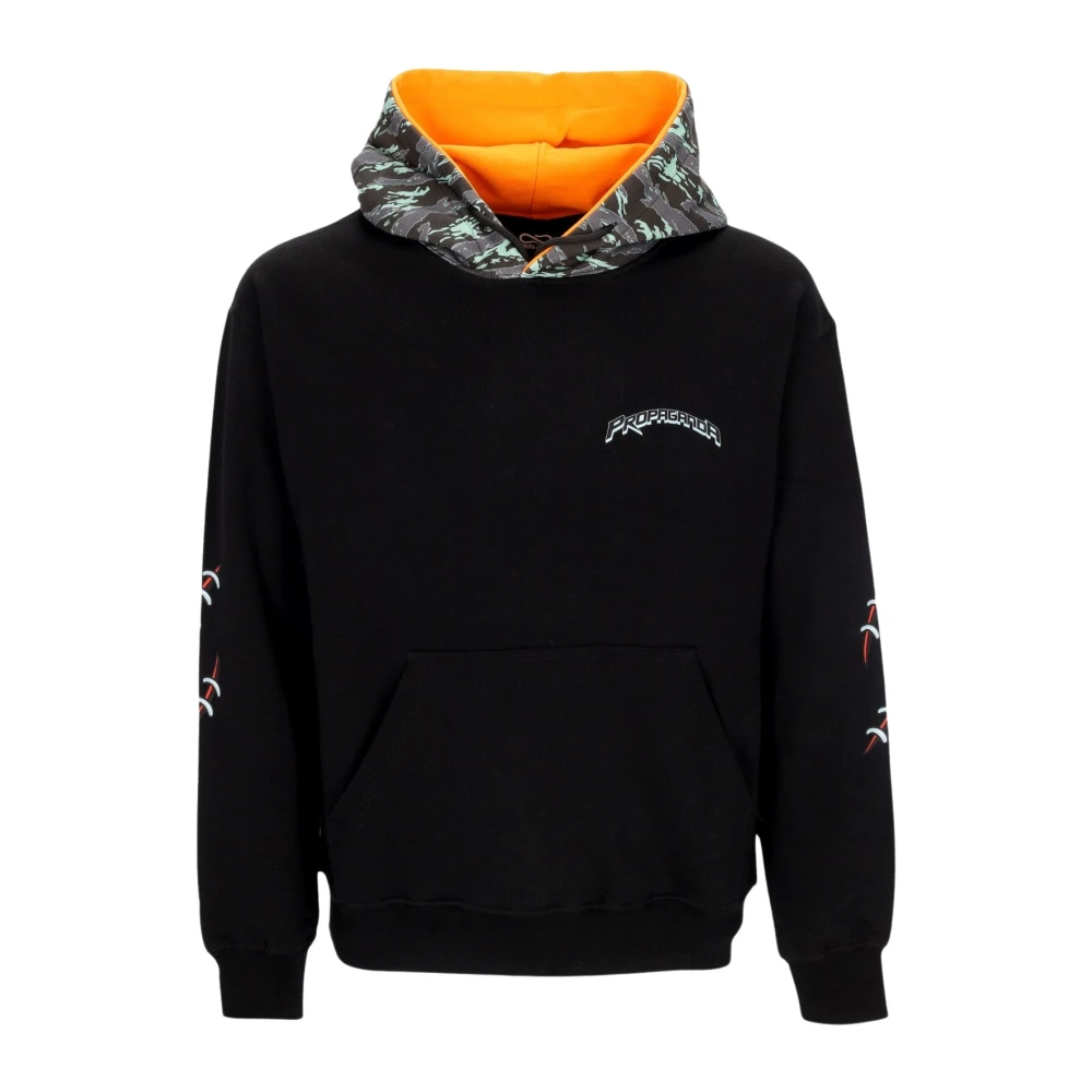 Propaganda Zwarte Triangle Pain Hoodie Lichtgewicht Sweatshirt Black Heren