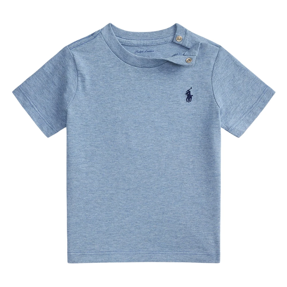 Ralph Lauren Men's Blue Logo Cotton Jersey Tee