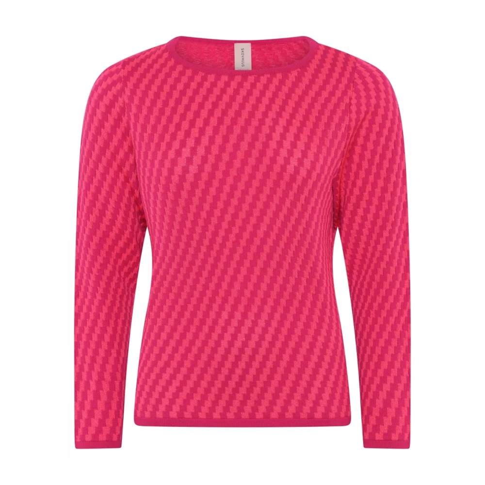 Skovhuus Speciale Geruite Pullover Blouse Red Dames