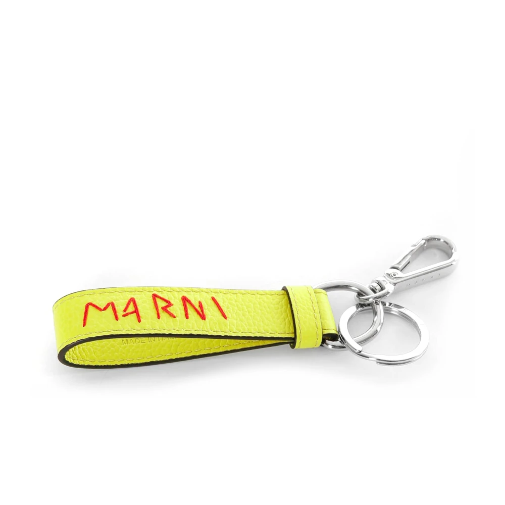 Marni Sleutelhanger met sleutelring en karabijnhaak Yellow Unisex