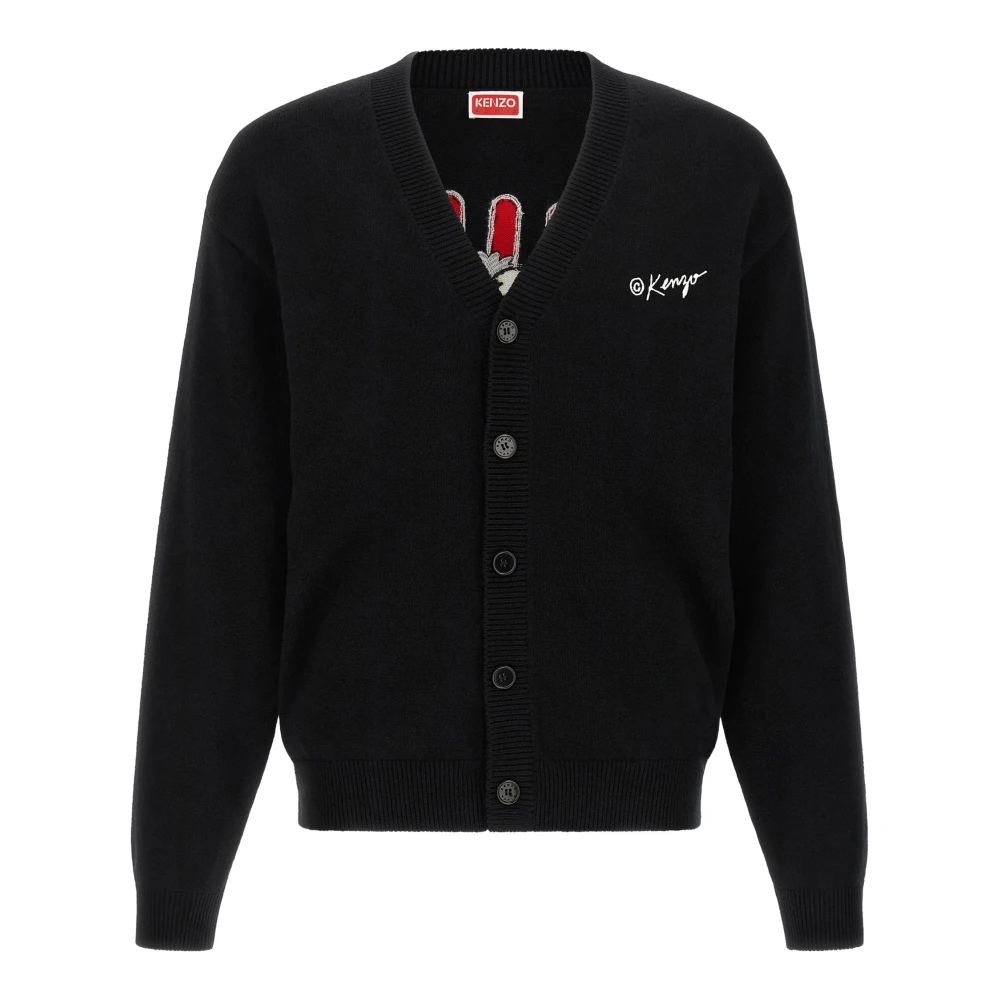 Kenzo Men's Black Wild Tiger Cardigan