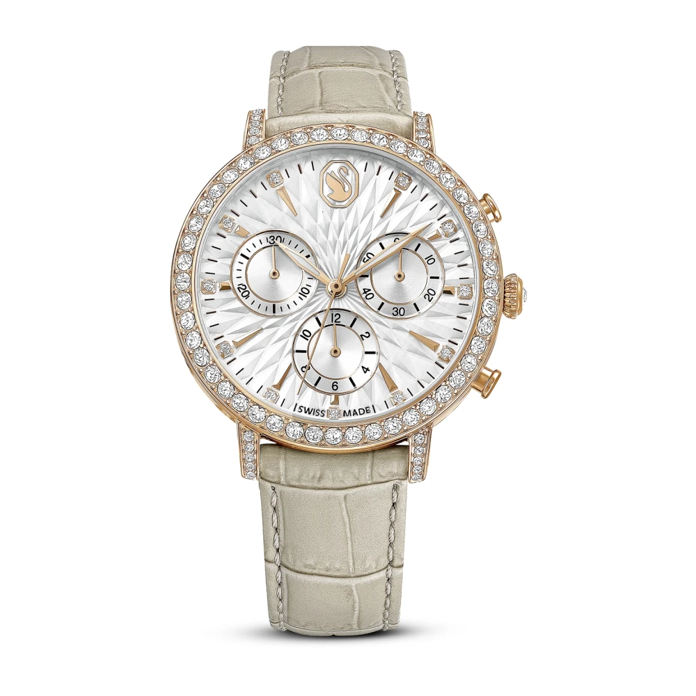 Swarovski Women's Beige Watches, One Size, Elegant Rose Gold Watch