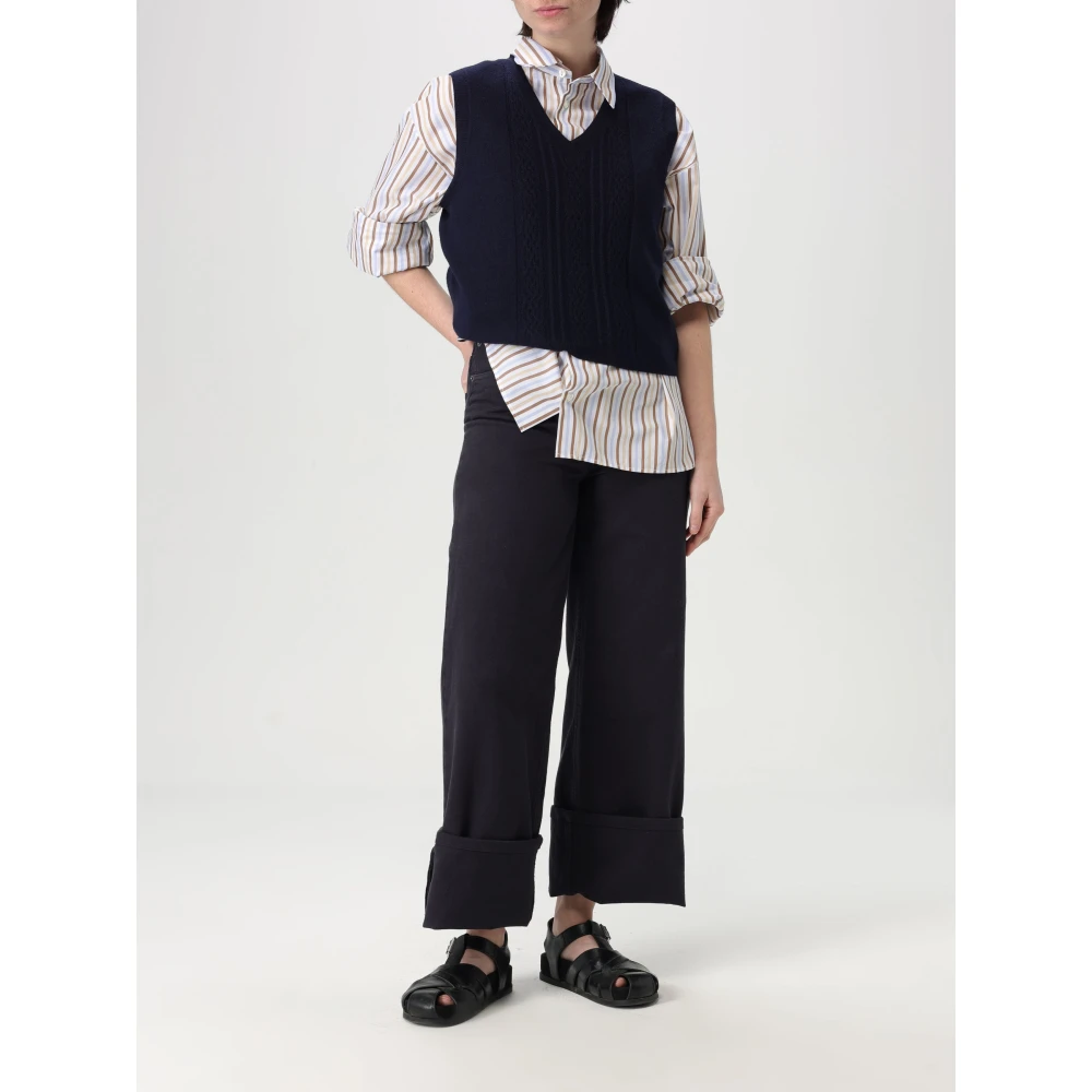 A.p.c. Coco Gebreide Vest Trui Blue Dames