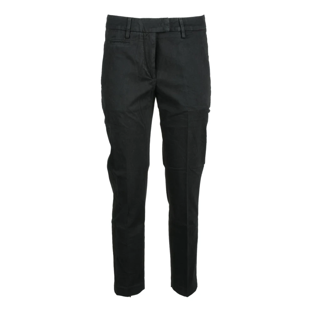 Dondup Katoen Elastaan Broek Black Dames