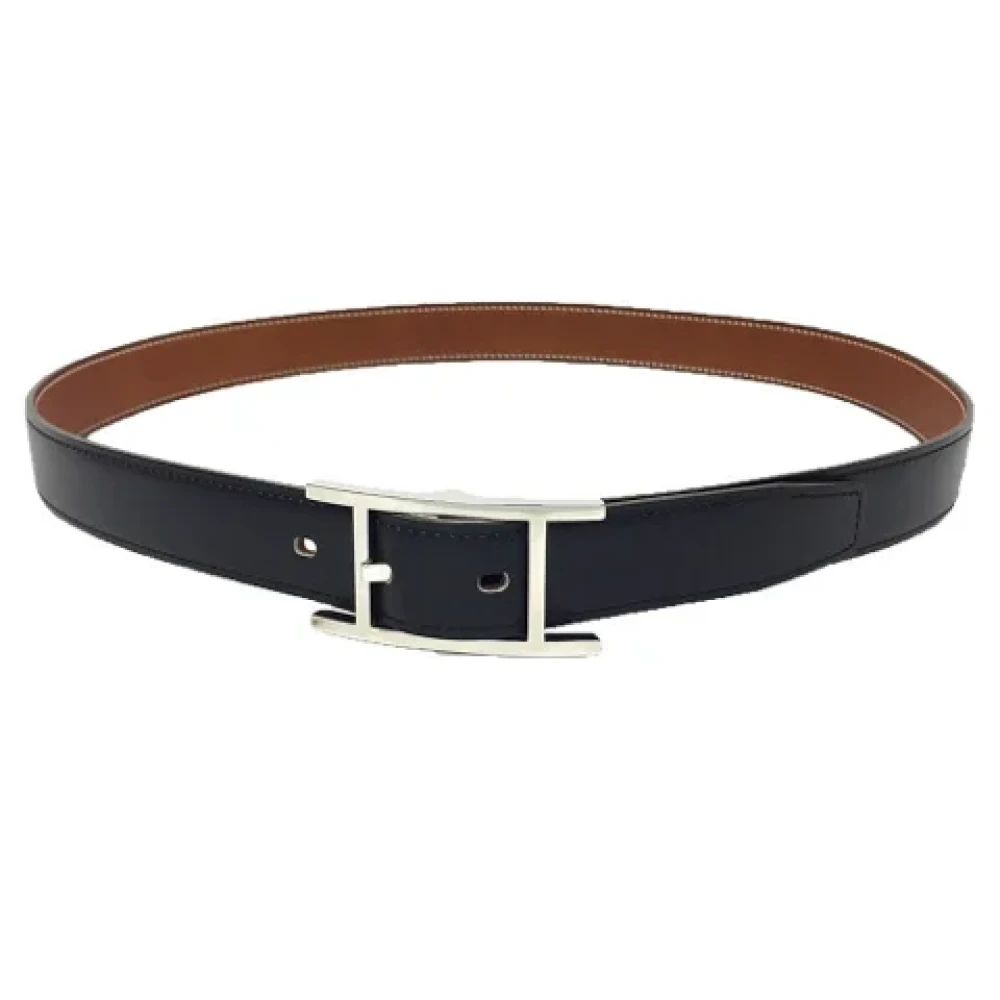 Hermès Vintage Pre-owned Leather belts Black Dames