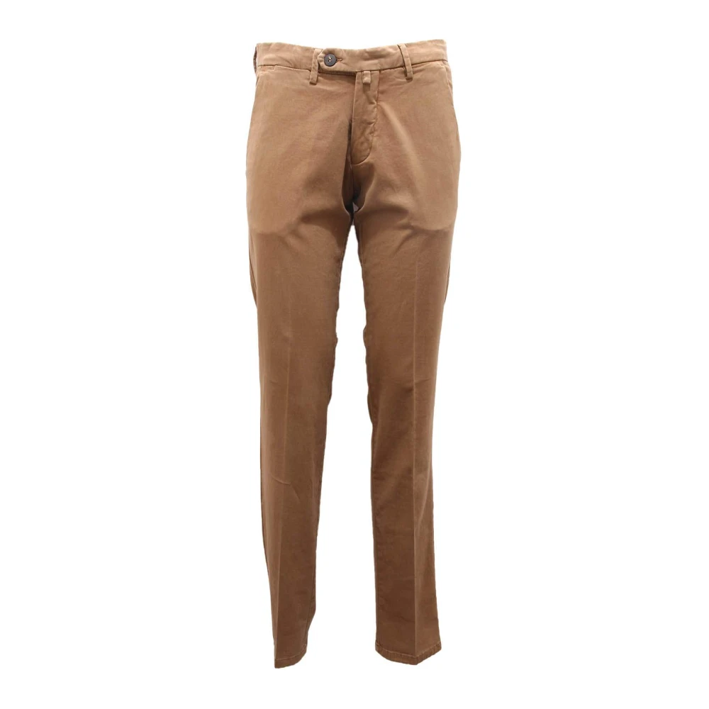 Michael Coal Men's Brown Slim Fit Italian Trousers - Slim-Fit Trousers - W31 - Trousers