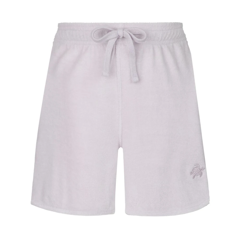 Vilebrequin Schildpad geborduurde katoenen shorts voor dames Purple Dames