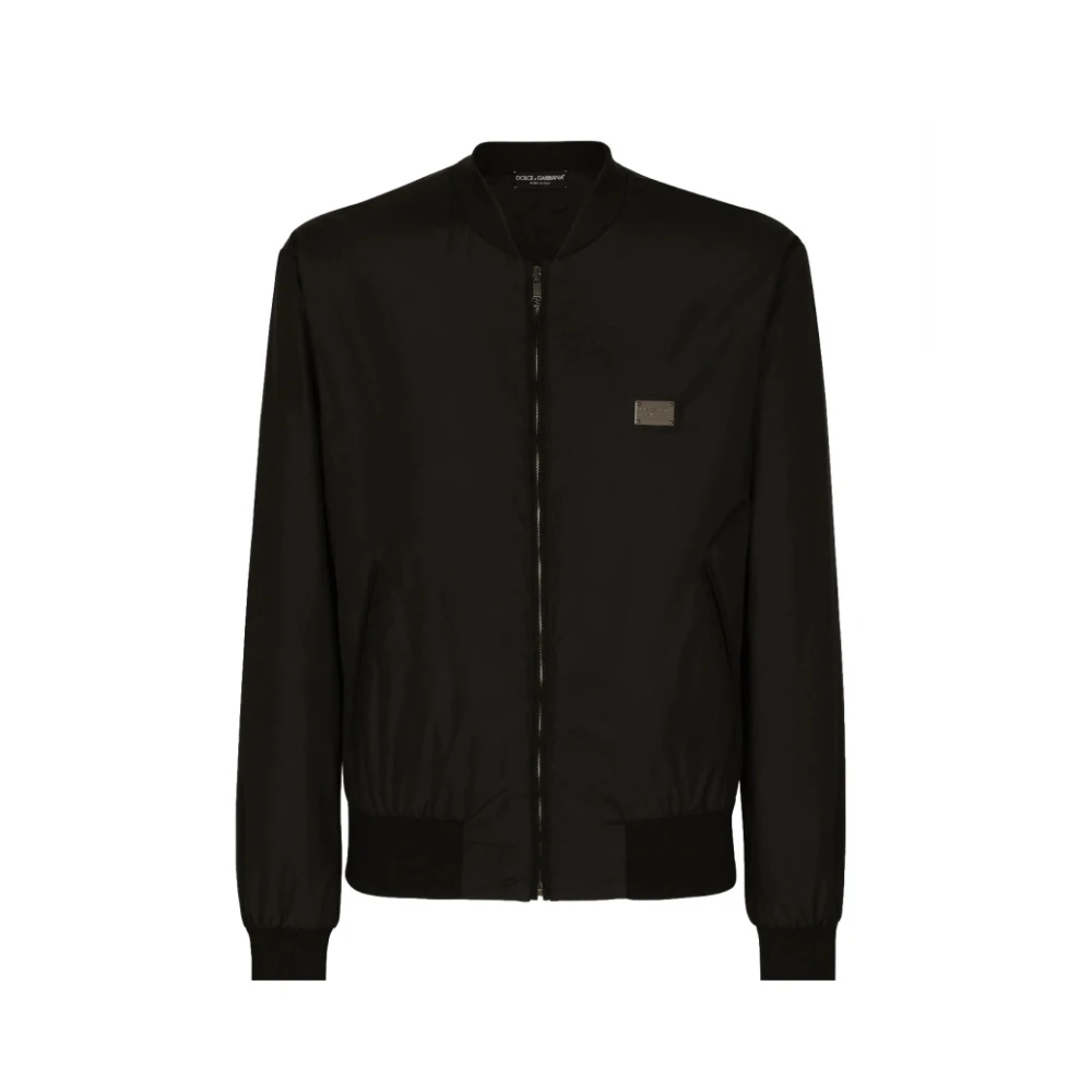 Dolce & Gabbana Men's Black Nylon Jacket With Branded Tag