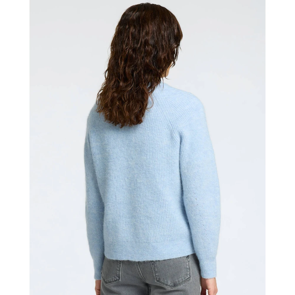 Selected Femme Gebreid Kort Vest Blue Dames