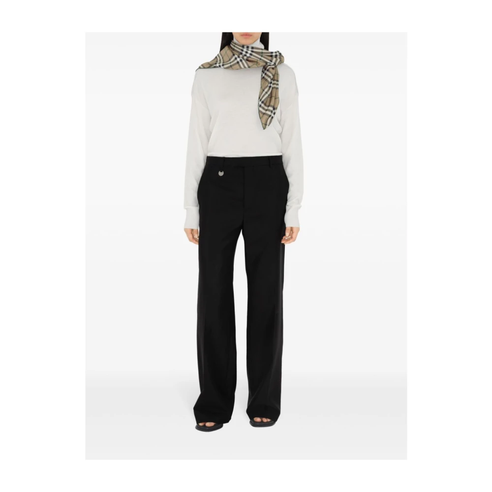 Burberry Zijden Twill Check Sjaal Beige Dames