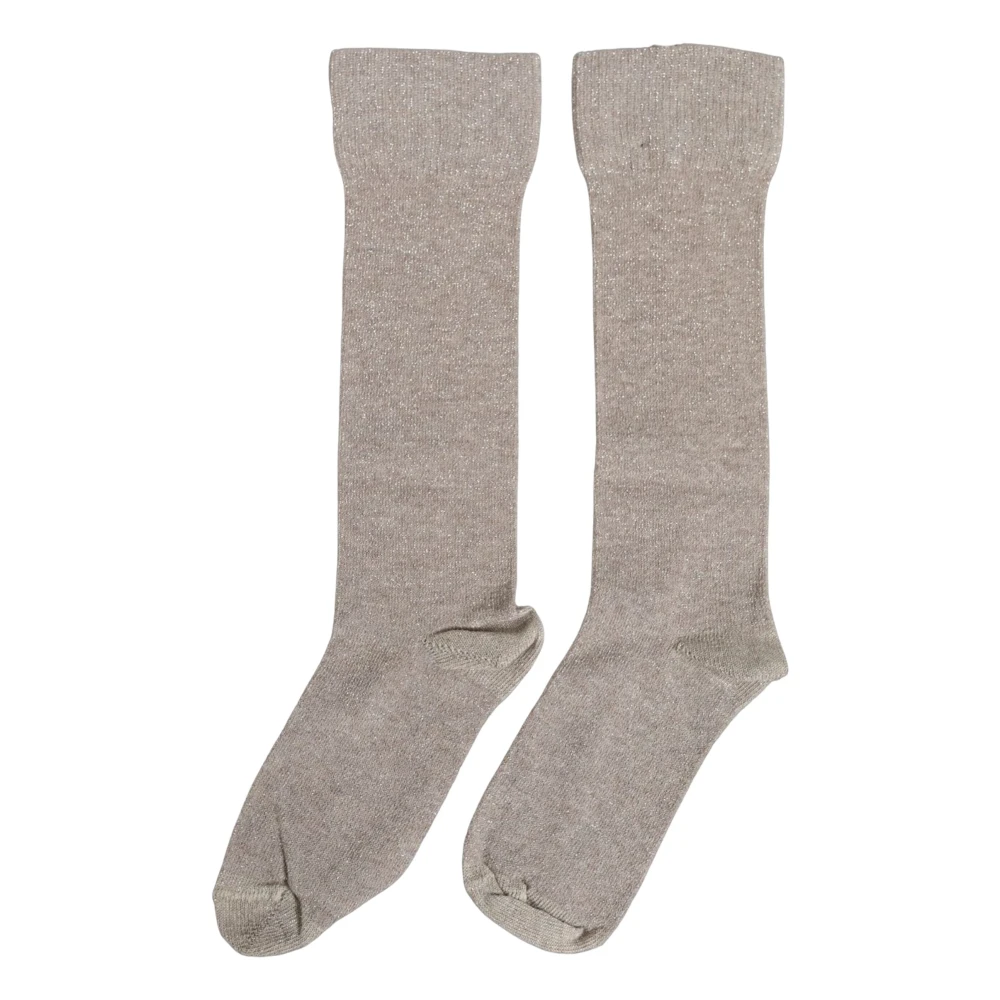 Dolce & Gabbana Gray Viscose Logo Mid Calf Accessory Socks - S - Image 2