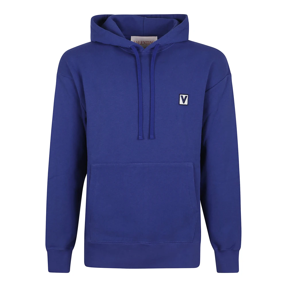Valentino Garavani Handtekening Katoenen Sweatshirt in Blauw Blue Heren